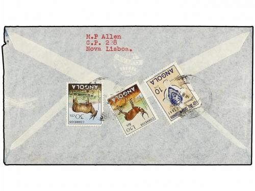 ✉ ANGOLA. 1951. NOVA LISBOA. Carta circulada con sello de 5 