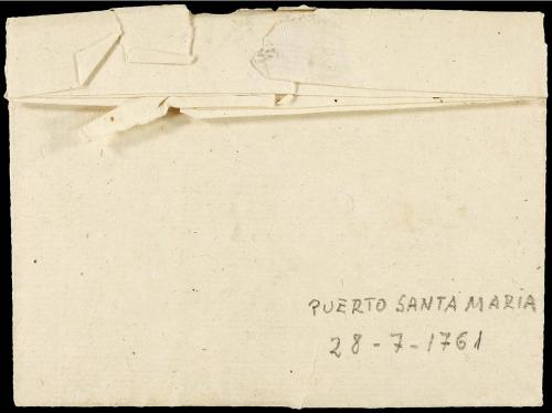 ✉ ESPAÑA: PREFILATELIA. 1761. PUERTO DE SANTA MARÍA a LAVAL.