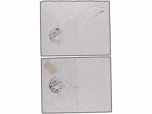 ✉ ESTADOS INDIOS: HAIDERABAD. (1900 CA.). Two covers with 1/