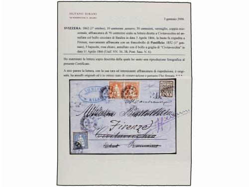 ✉ ITALIA ANTIGUOS ESTADOS: ESTADOS PONTIFICIOS. 1862. Cover 