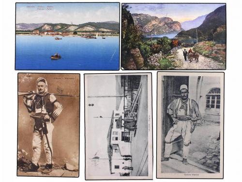 ¿ ALBANIA. 1916-18. OCUPACIÓN ITALIANA. 5 tarjetas circulada
