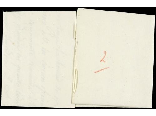 ✉ ESPAÑA: PREFILATELIA. 1836. CÁDIZ a MADRID. Marca R/CADIZ 