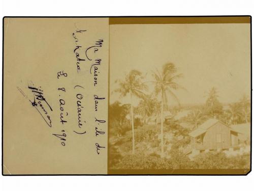 ✉ TAHITI. 1910 (8 Agosto). REAL PHOTO postcard send to tranc