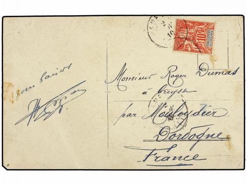 ✉ TAHITI. 1910 (8 Agosto). REAL PHOTO postcard send to tranc