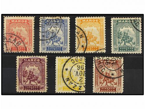 ° MARRUECOS FRANCES. Yv. 2/8. 1896. CORREO LOCAL EL KSAR A O