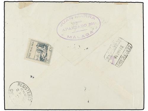 ✉ ESPAÑA E. LOCALES PATRIOTICAS: MALAGA. Ed. 41/44, 41/42hcc