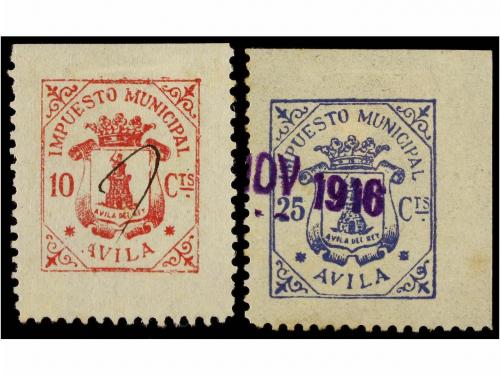 * ESPAÑA: FISCALES. ÁVILA. Impuesto Municipal (2 sellos). RA