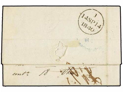 ✉ GRAN BRETAÑA. 1840 (September 21). SANTIAGO (Spain) to LON