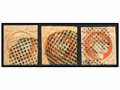 ° FILIPINAS. Ed. 5 (3). 5 cuartos naranja.3 sellos, defectos