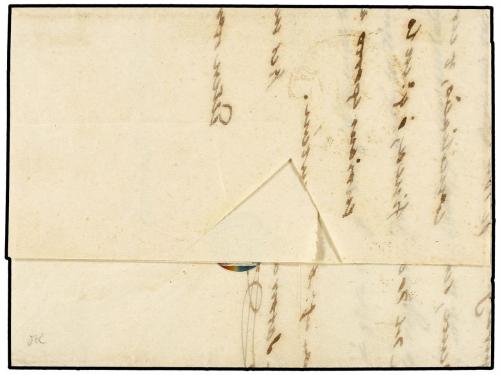 ✉ ESPAÑA. Ed. 1A. 1850 (3 Febrero). BARCELONA a LÉRIDA. 6 cu