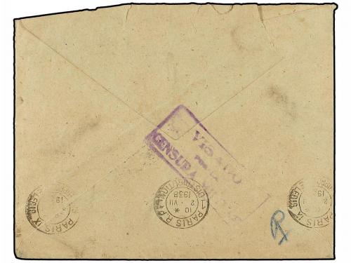 ✉ ESPAÑA GUERRA CIVIL. 1938. BRIGADAS INTERNACIONALES. Sobre