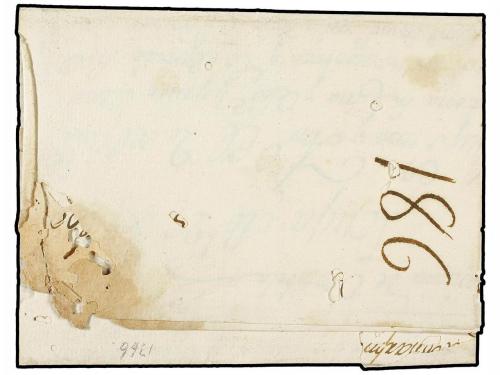 ✉ PERU. Ed. . 1800 (25-Abril). JAUJA a LIMA. Marca lineal JA