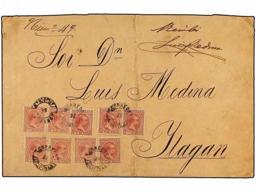 ✉ FILIPINAS. Ed. . Yv. 80(8),99. (1891 CA.). Carta certifica