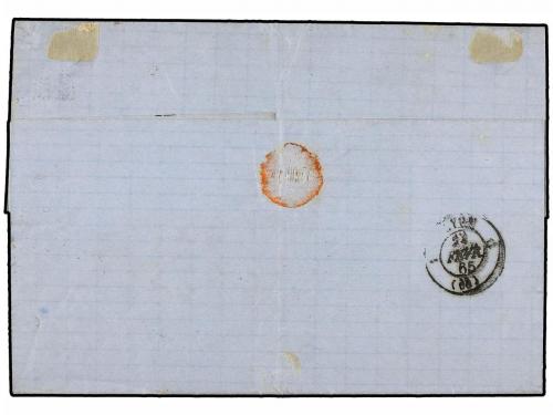 ¿ SUIZA. Ed. . 1865. Entire letter to LYON franked by 1862 2