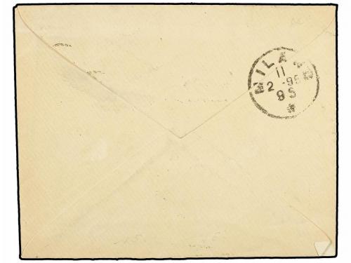 ✉ MALTA. Ed. . 1895 (Feb 9). Cover to MILAN franked by singl