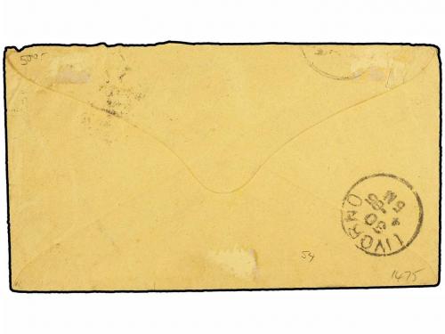 ✉ MALTA. Ed. . 1886 (Apr 27). Cover probably from Tunisia fr