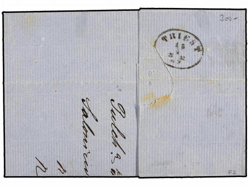 ✉ LEVANTE: CORREO AUSTRIACO. Ed. . 1869 [April 8]. Entire le