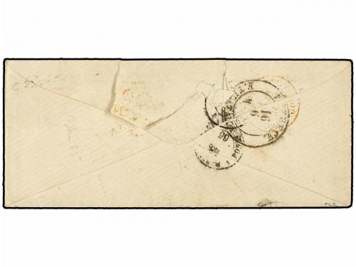 ✉ DINAMARCA. Ed. . 1865 [June 15]. Three colour mixed issue 