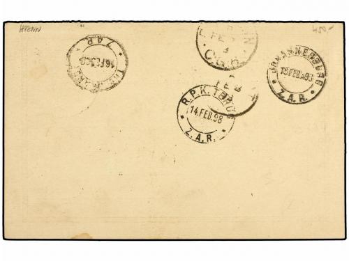 ✉ ALEMANIA. Ed. . 1898 (Jan 7). 10pf+10pf stationery reply c