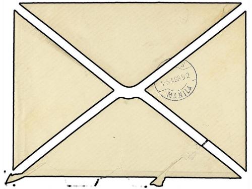 ¿ FILIPINAS. Ed. 99. 1892. ILOILO a ESPAÑA. 10 cts. rosa. Ma