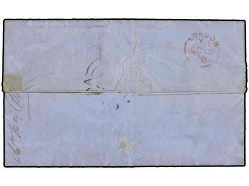✉ GRENADA: GRENADINAS. 1858 (Sept 25). Entire letter to LOND