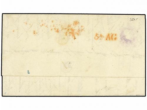 ✉ GIBRALTAR. Ed. . 1851(April 25). Entire letter to Genoa, p