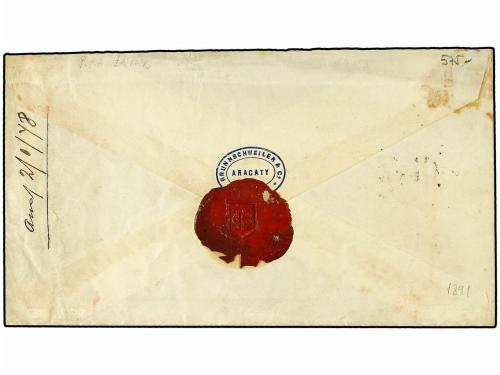 ¿ BRASIL. 1877(Dec 31). Cover by Ship to Ceará from Aracaty