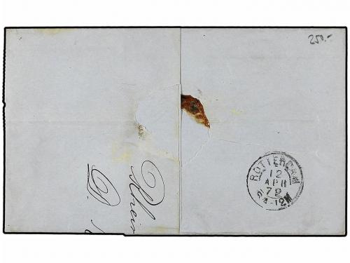 ✉ ALEMANIA. 1872(April 12). Registered cover to Rotterdam fr