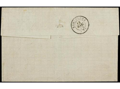 ✉ FRANCIA. Yv. 56. 1875. MARSELLA a VALENCIA. 30 cts. casta.