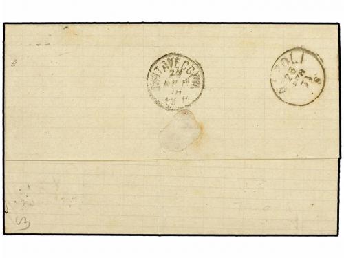 ✉ FRANCIA. 1874. SALONICA (Grecia) a CIVITA VECHIA. 30 cts. 