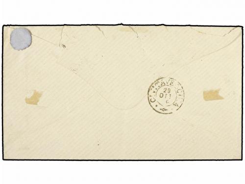 ✉ FRANCIA. Yv. 29,31. 1870. MARSELLA a CIVITA-VECHIA.10 cts.