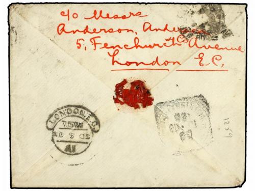 ✉ LAGOS. 1903 (Oct 27). Great Britain ½d and 2x1d used with 