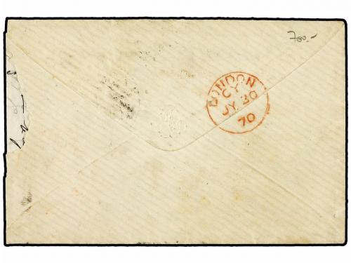 ✉ ESTADOS UNIDOS. 1870(July 16). Cover and complete origina1