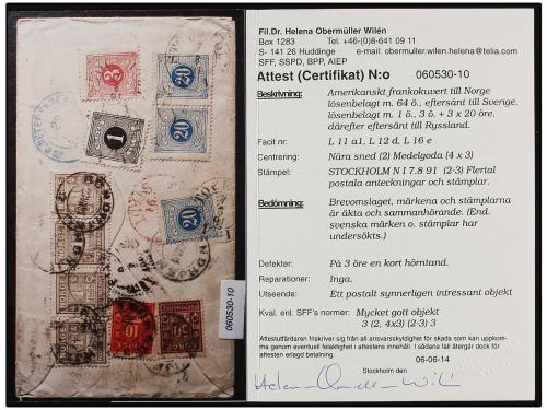 ✉ ESTADOS UNIDOS. 1891. CLEVELAND (Usa) to THONDHJEM (Norway