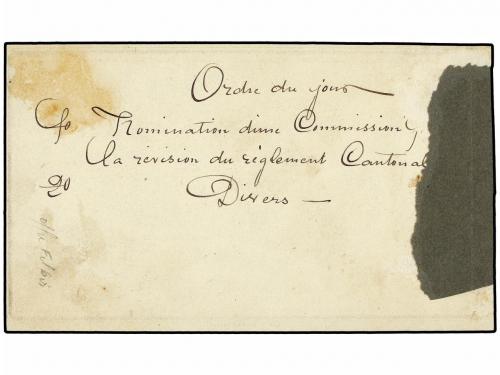 ✉ SUIZA. Yv. 33. 1873 (7-Abril). TARJETA POSTAL multicolor c