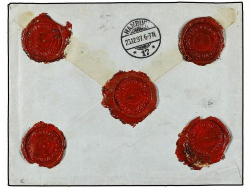 ✉ FILIPINAS. Ed. 113(3). 1897 (Dec). MANILA a HAMBURGO. Cart