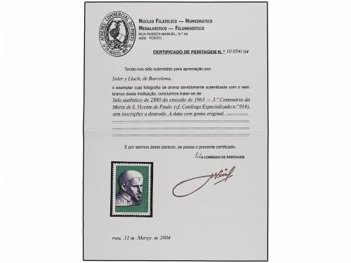 ** PORTUGAL. 1963. 2,80 Esc. verde y negro FALTAN LAS INSCRI