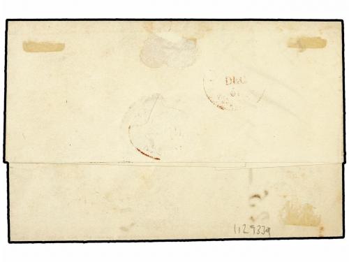 ¿ SUIZA. 1850. WINTERTHUR a ZURICH. 5 Rp. azul oscuro y rojo