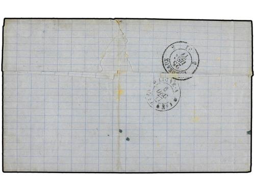✉ VENEZUELA. 1877. LA GUAYRA a BURDEOS circulada con sello f