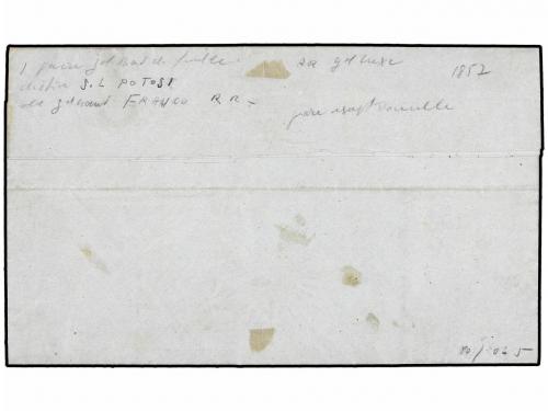 ✉ MEXICO. Sc. 1(2). 1857 (12 Enero). CATORCE a ZACATECAS. 1/