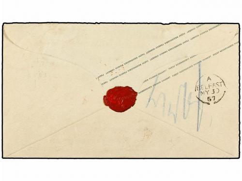 ✉ ALEMANIA ANTIGUOS ESTADOS: SAJONIA. 1867 (May 27). Rare 5 