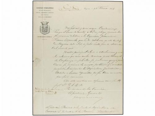 ✉ FRANCIA. Yv. 23. 1864. BAYONNE a ESPAÑA. 40 cts. naranja, 