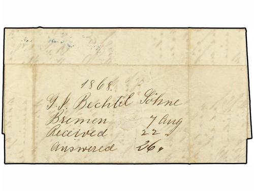 ✉ ALEMANIA ANTIGUOS ESTADOS: CONFEDERACION DEL NORTE. 1868. 
