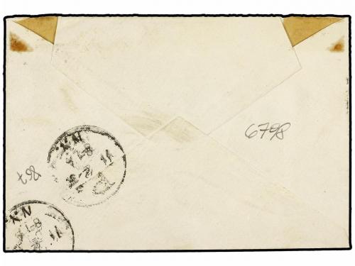 ✉ CABO VERDE. 1890. Cover to New York franked by 1886 pair o