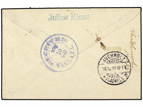 ✉ FILIPINAS: OCUPACION ESTADOS UNIDOS. 1902. Registered enve