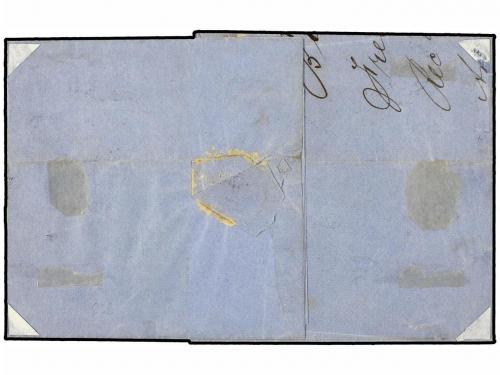 ✉ DINAMARCA. 1867 (June 1). Cover to London with three colou