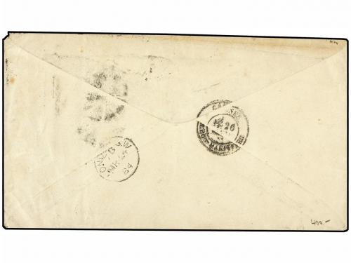 ✉ ESTADOS UNIDOS. 1884. Cover franked by 1882 Garfield 5 c. 
