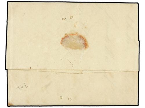 ✉ ANTIGUA. 1815. ANTIGUA a FRANCIA. Carta completa con texto