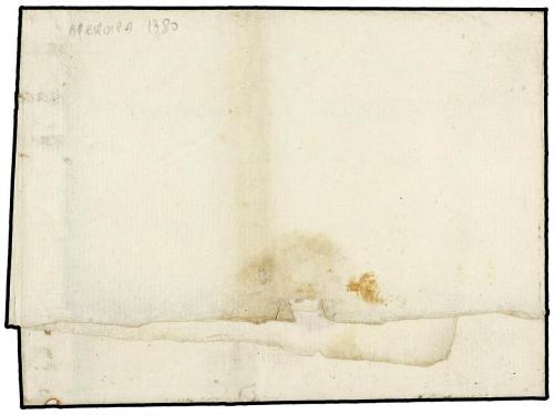 ✉ PERU. 1780 (Julio). ENVUELTA circulada a LIMA. Marca FRANC