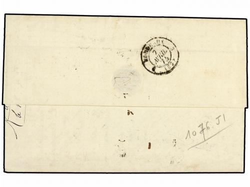 ✉ URUGUAY. 1874-79. CONJUNTO de seis cartas circuladas de MO